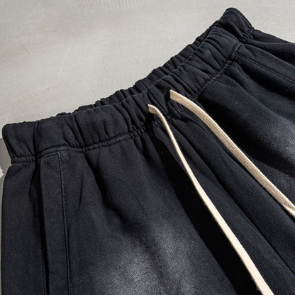 manufacturer American fashion brand gradient washed printed sport men's shorts vintage quarter pants