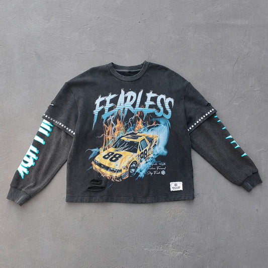 NASCAR Racing Print Crewneck - Distressed FEARLESS Vintage Sweatshirt