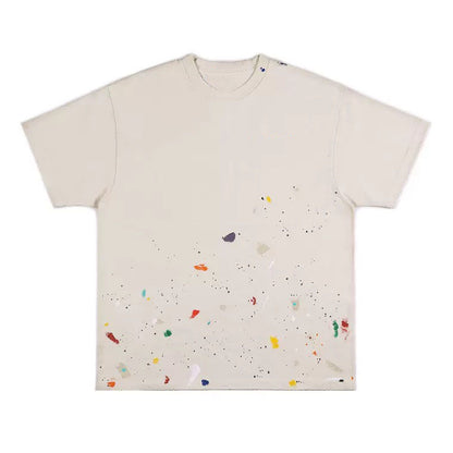 splatter tee custom logo print t shirts