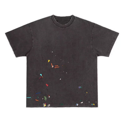 splatter tee custom logo print t shirts