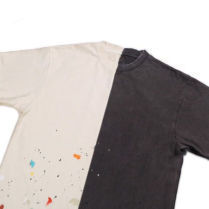 splatter tee custom logo print t shirts