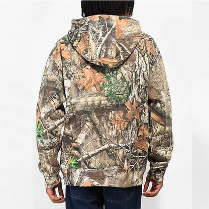 All over digital tree printed custom streetwear men heavyweight hoodie