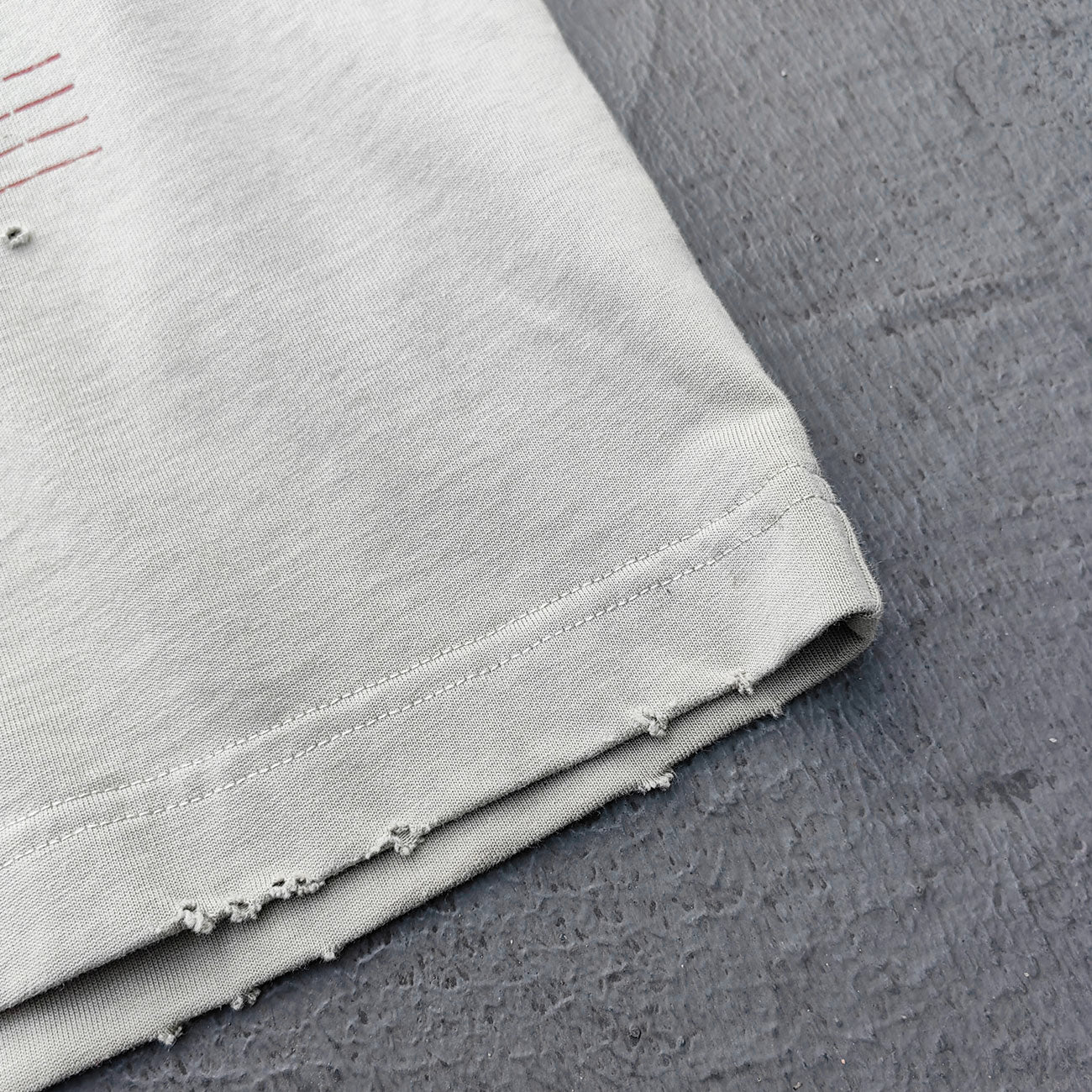 Glory Hdk Graphic Tee - Oatmeal Dirty Wash Vintage Magazine Collage Print Distressed Ripped Raw Hem Y2K Streetwear