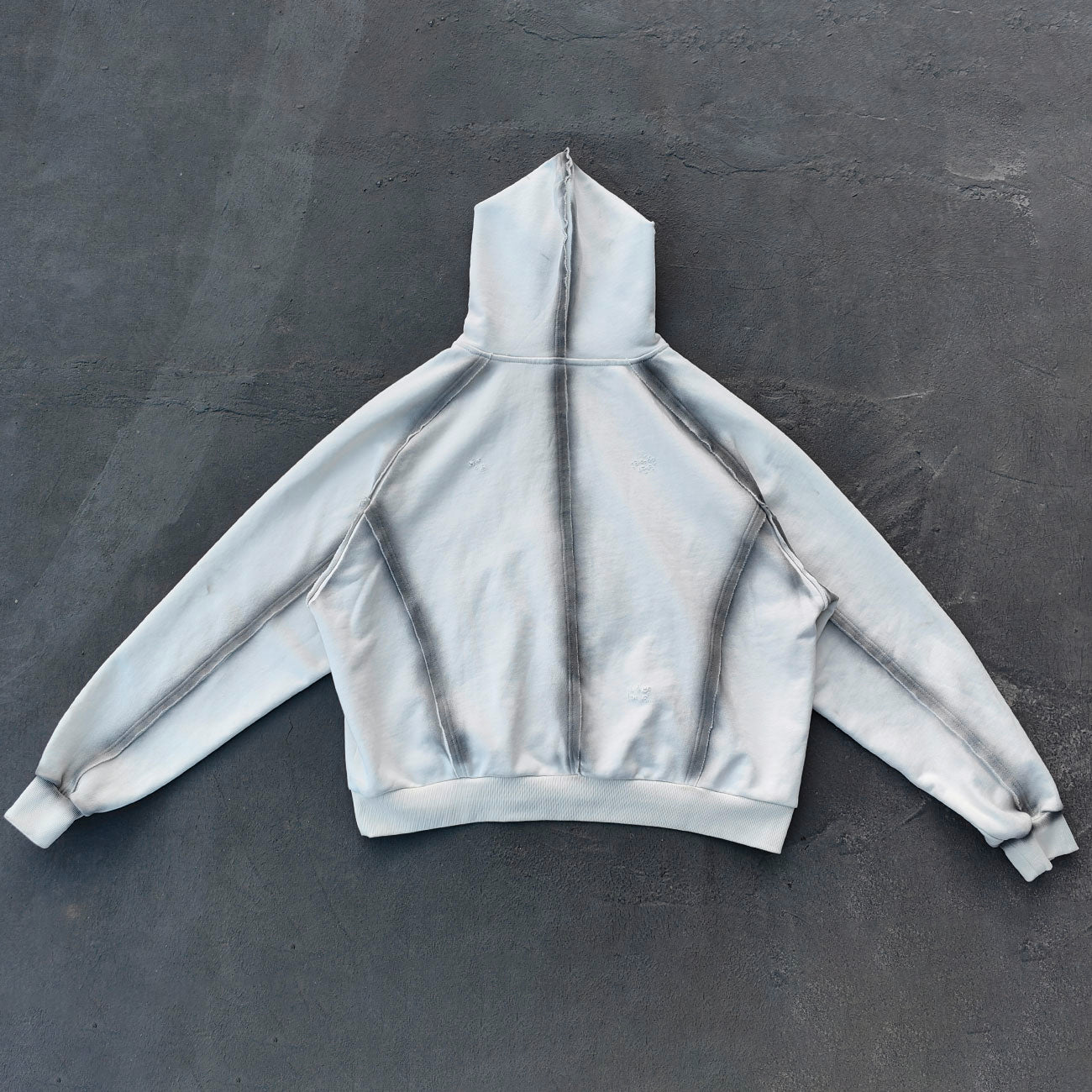 Distressed Deconstructed Hoodie - Life is Too Short Embroidery Y2K Streetwear
