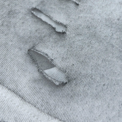 Y2K Black Distressed Tee - Holy Glory Winged Skull Lightning Big Logo Print Dirty Wash Inside Out Ripped Gothic Streetwear