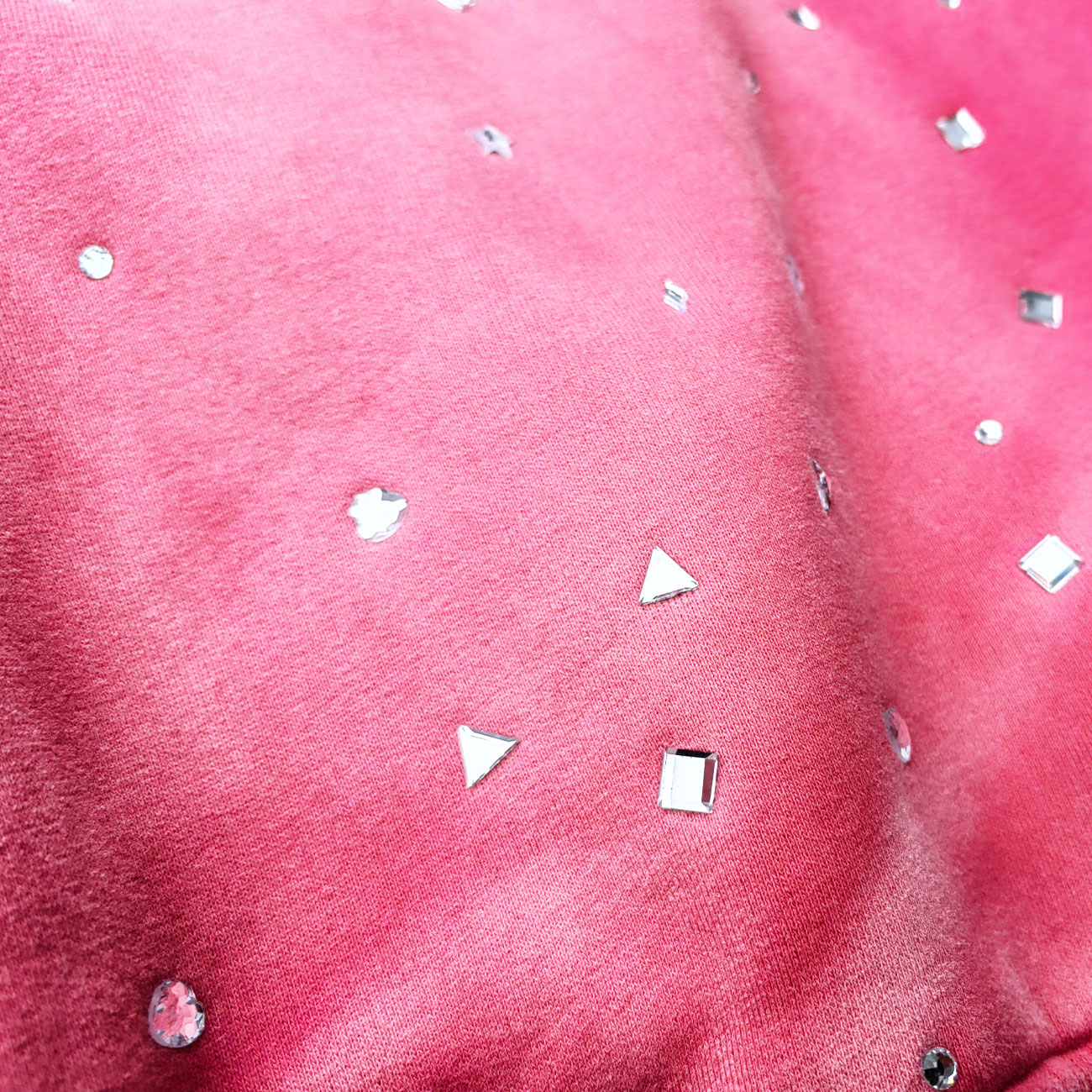 Acid Wash Hoodie - Gradient Ombre Rhinestone Sequin Ripped Full Zip Y2K Oversized