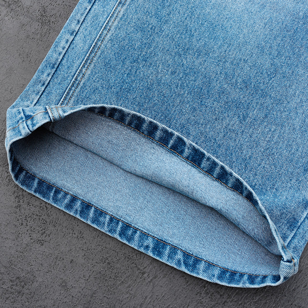 Y2K Baggy Jeans - Light Blue Acid Wash Whiskering Vintage Faded Wide Leg Streetwear
