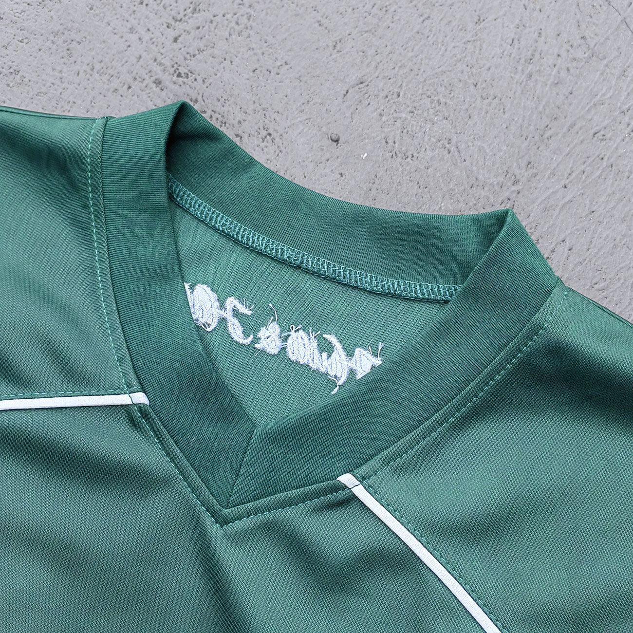 Eneigy 03 V Neck Jersey - Olive Green Embroidered Y2K Oversized Sport Streetwear