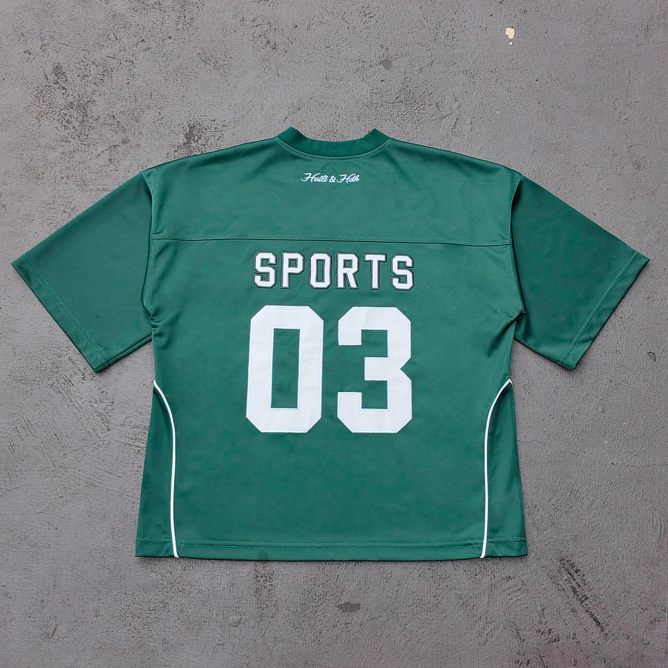 Eneigy 03 V Neck Jersey - Olive Green Embroidered Y2K Oversized Sport Streetwear