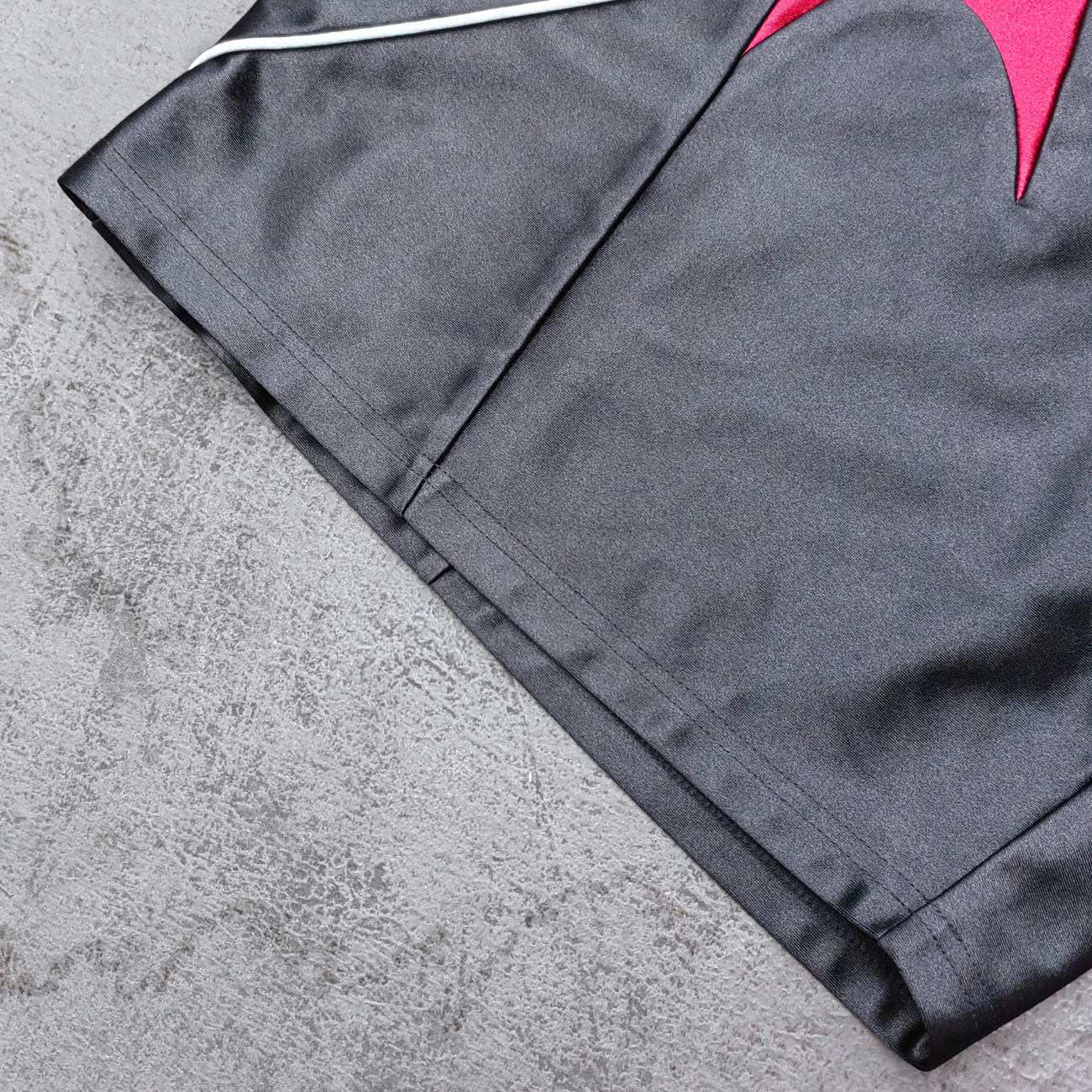 ENERGY Football Jersey Set - Black Red Color Block V Neck Three Stripe Shirt Shorts Y2K Streetwear