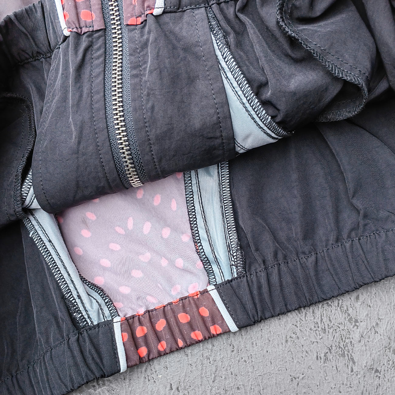 Color Block Track Suit Set - Black Brown Dot Print Stand Collar Windbreaker Jacket Joggers Y2K Streetwear