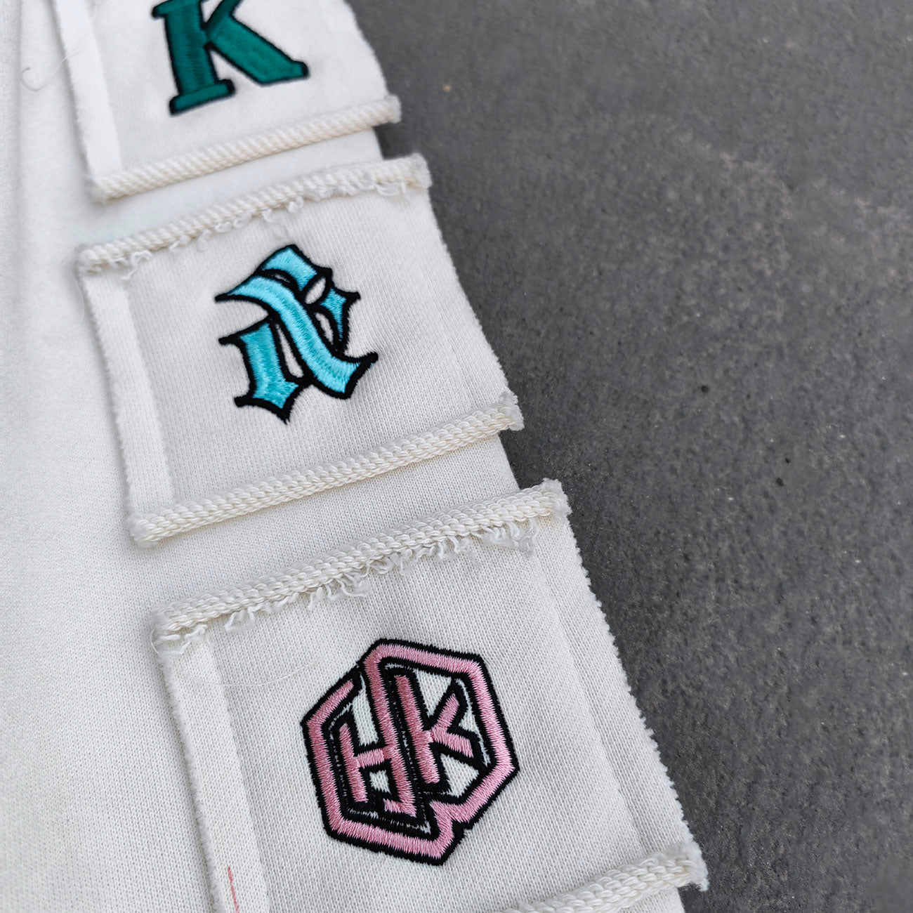 Star Cut-Out Zip Up Hoodie - White Gothic Letter Patch Distressed Y2K Streetwear