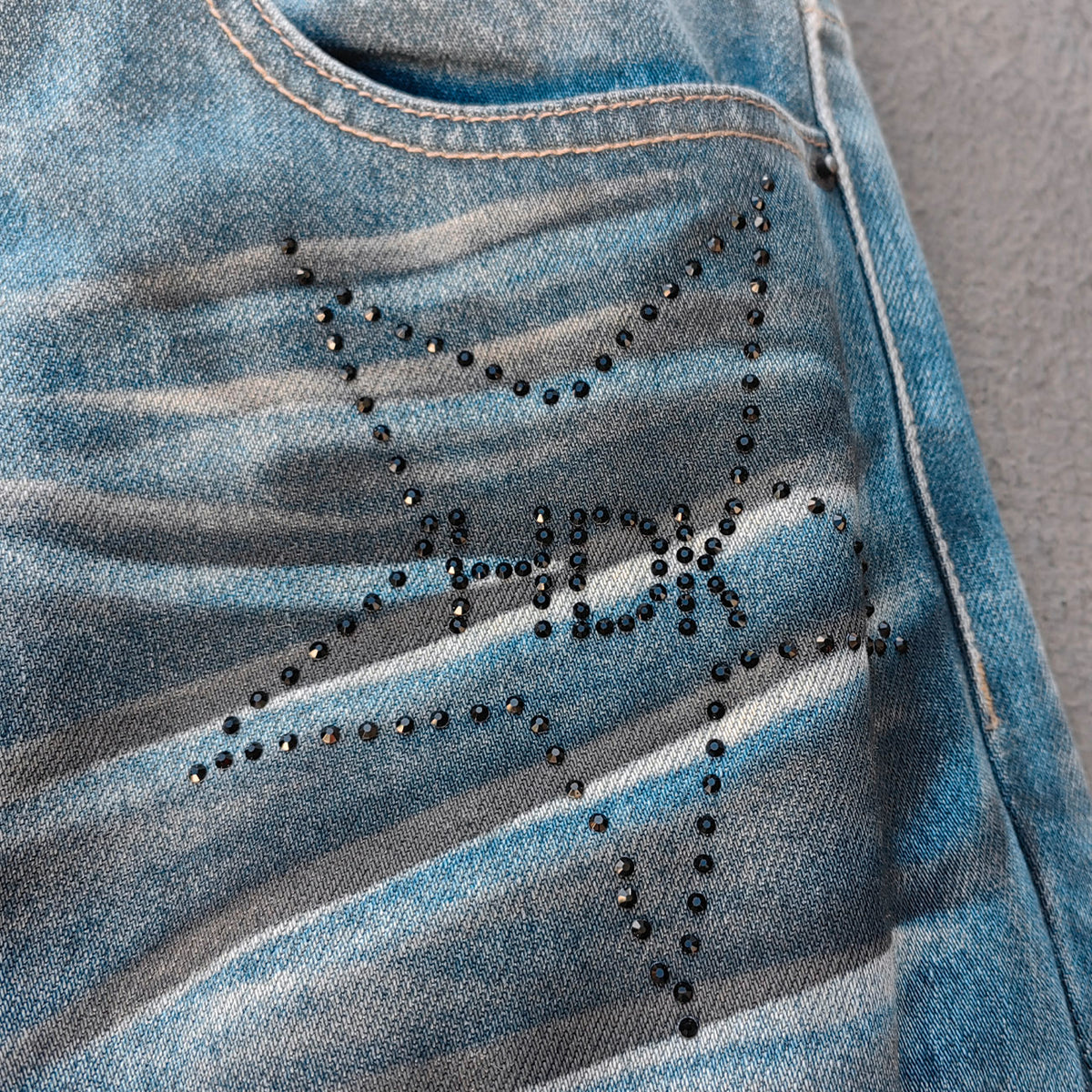 Camo Patchwork Cargo Jeans - Distressed Denim Ripped Y2K Streetwear
