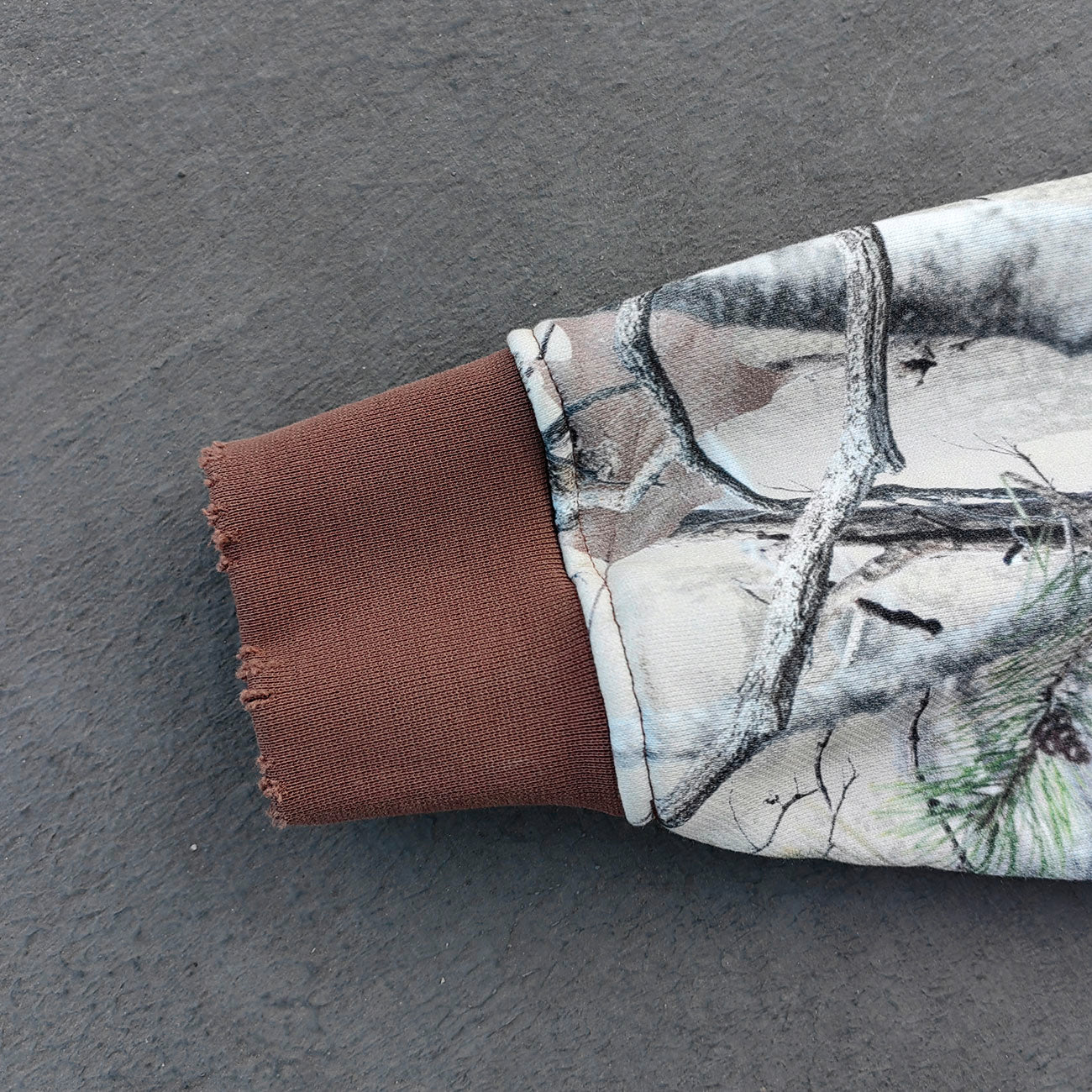 Camo Patchwork Zip Up Hoodie - Brown 03 Number Studded Distressed Y2K Streetwear