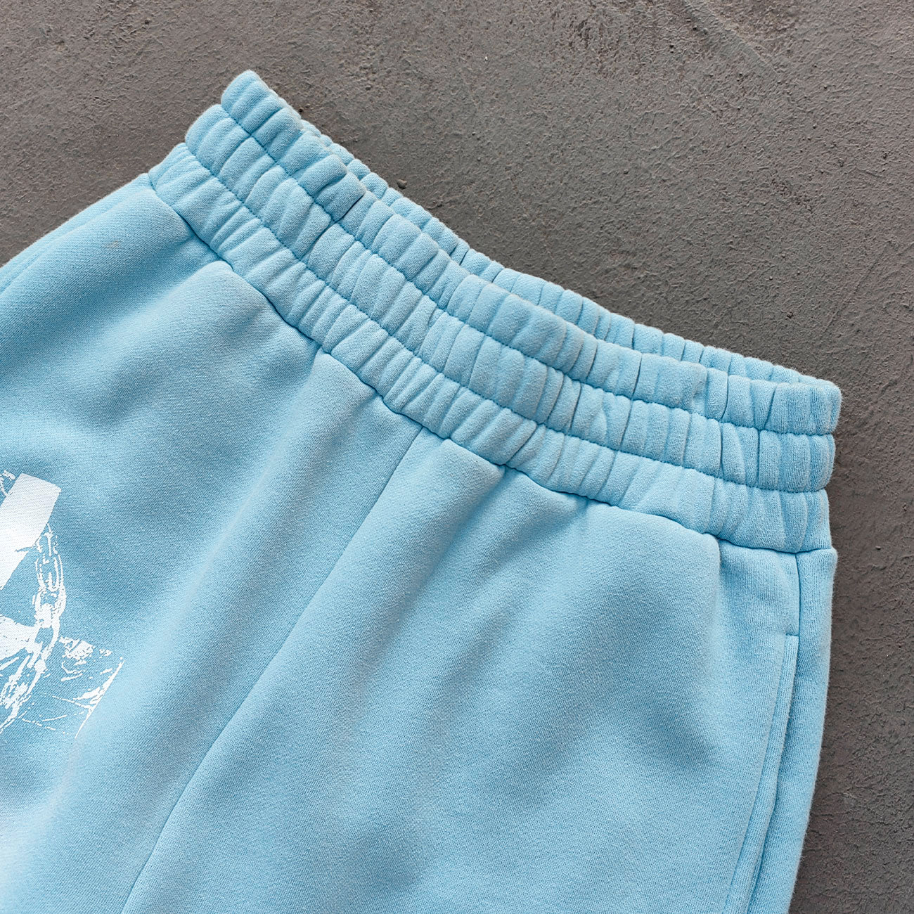 Light Blue Rhinestone Chain Tracksuit - Y2K Gradient Wash Matching Set
