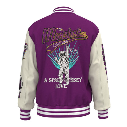 factory wholesale custom logo chenille embroidery letterman varsity jacket with leather sleeves