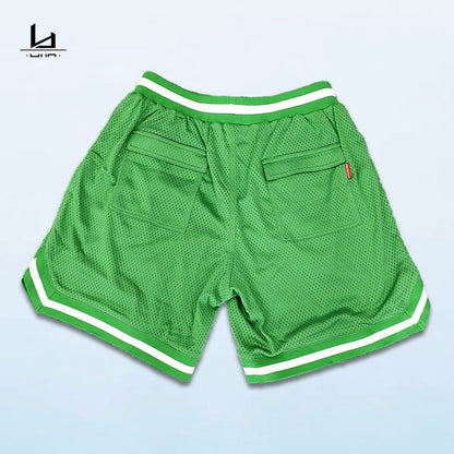 factory high quality custom embroidery mesh basketball jersry shorts