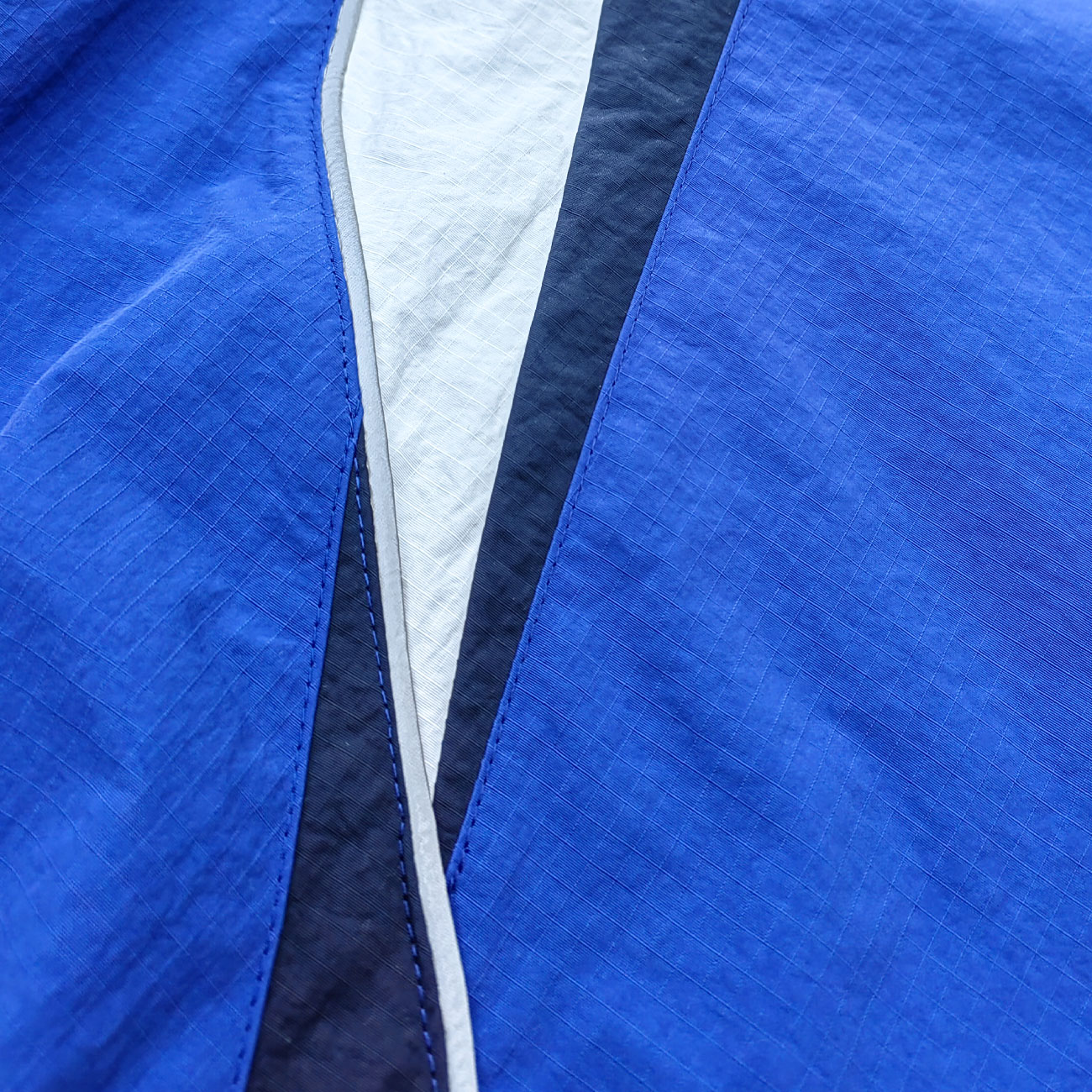 Color Block Track Pants - Royal Blue Navy White Curved Panel Reflective Piping Jogger Y2K Streetwear