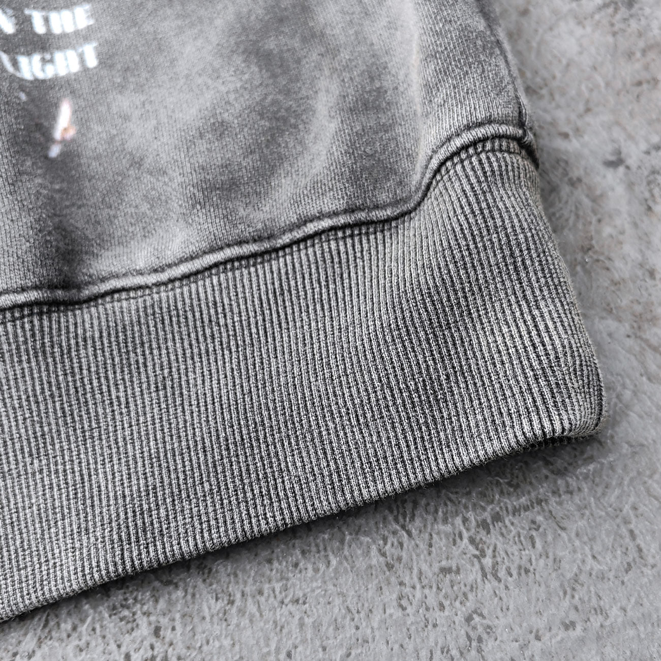 Holy Glory Rhinestone Hoodie - Dark Gray Acid Wash Grim Reaper Wolf Print Studded Y2K Streetwear