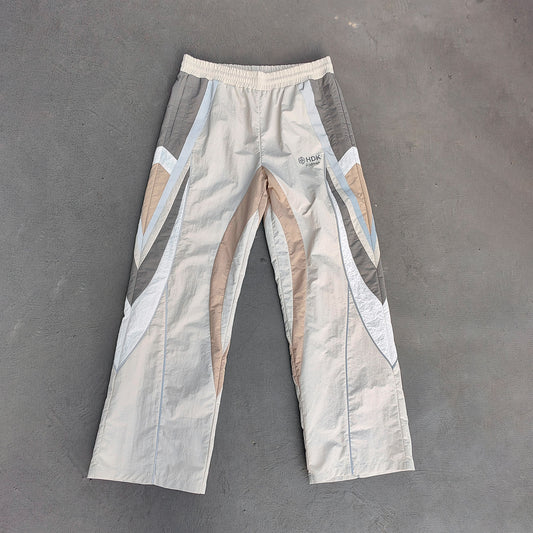 Color Block Track Pants - Multi Panel Geometric Y2K Baggy Windbreaker Streetwear