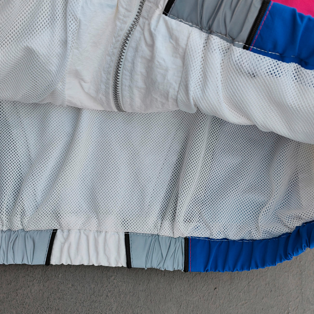 White Green Blue Gradient Flame Tracksuit - Y2K Hooded Windbreaker Matching Set