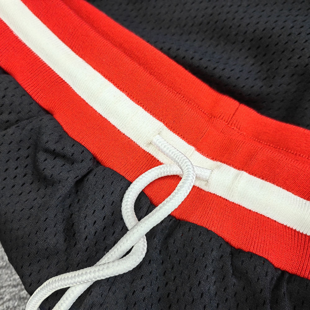 huili factory custom screen printing high quality mesh embroidery basketball jersry shorts