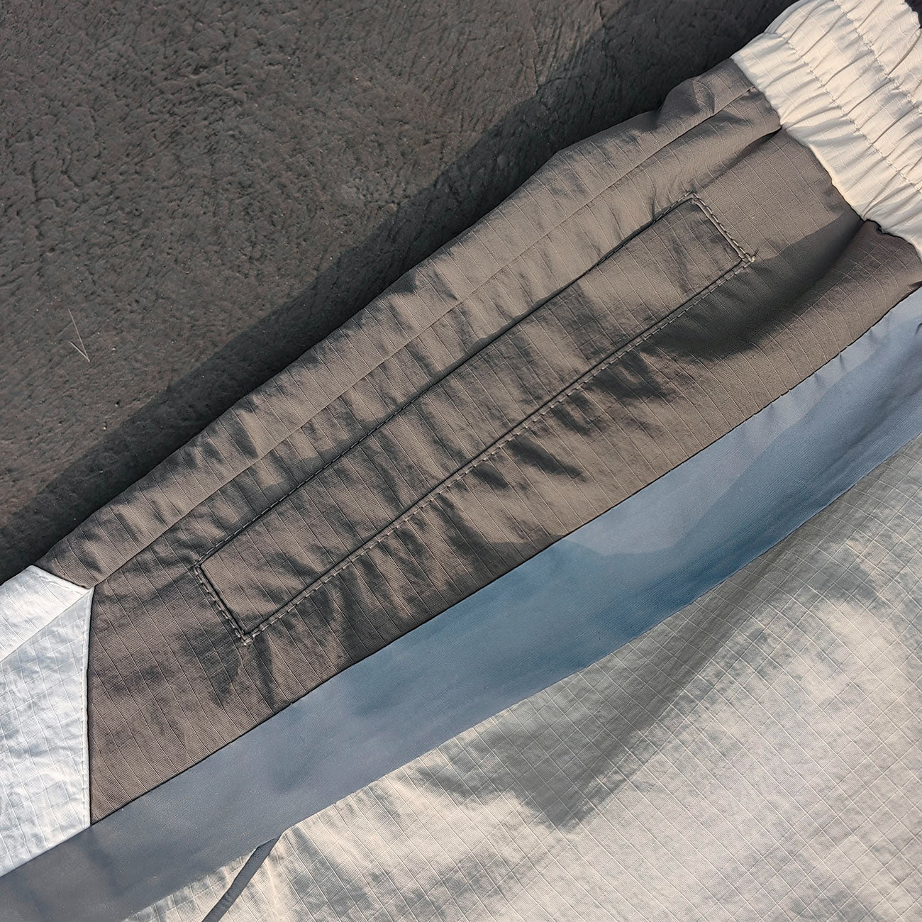 Color Block Track Pants - Multi Panel Geometric Y2K Baggy Windbreaker Streetwear