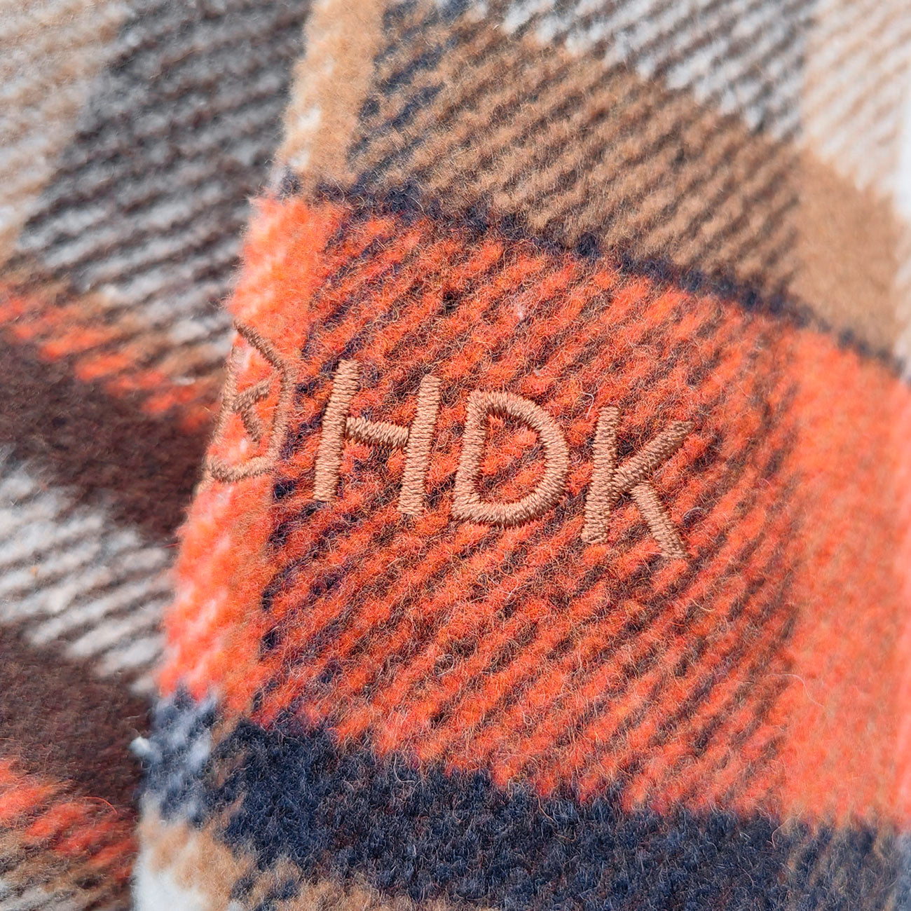 Rhinestone Plaid Jacket - Corduroy Collar Orange Zip Up Y2K Utility Streetwear