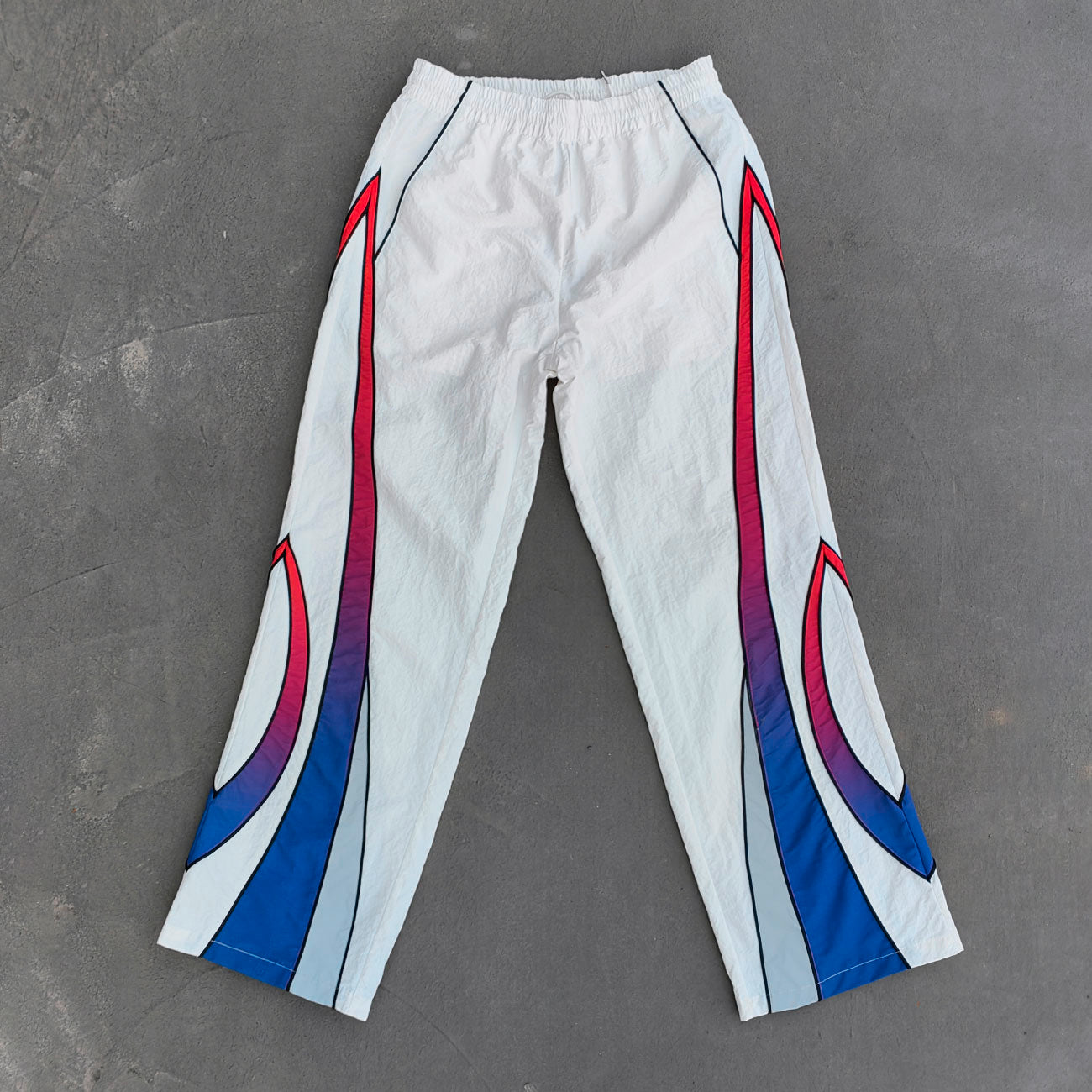 White Green Blue Gradient Flame Tracksuit - Y2K Hooded Windbreaker Matching Set
