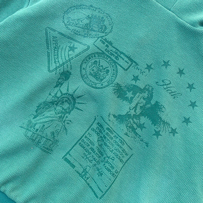 Reversible Zip Up Hoodie - Mint Green Waffle Knit Distressed Y2K Streetwear