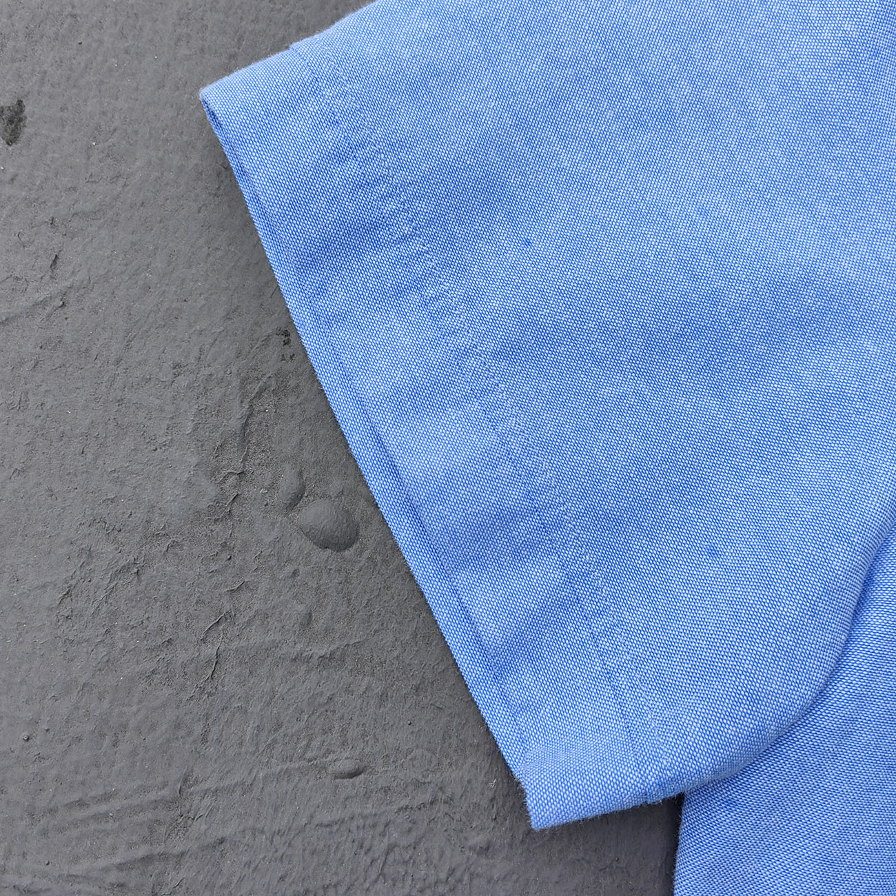 Light Blue Chambray Shirt - HDK Embroidered Half Zip / Camp Collar Y2K Streetwear