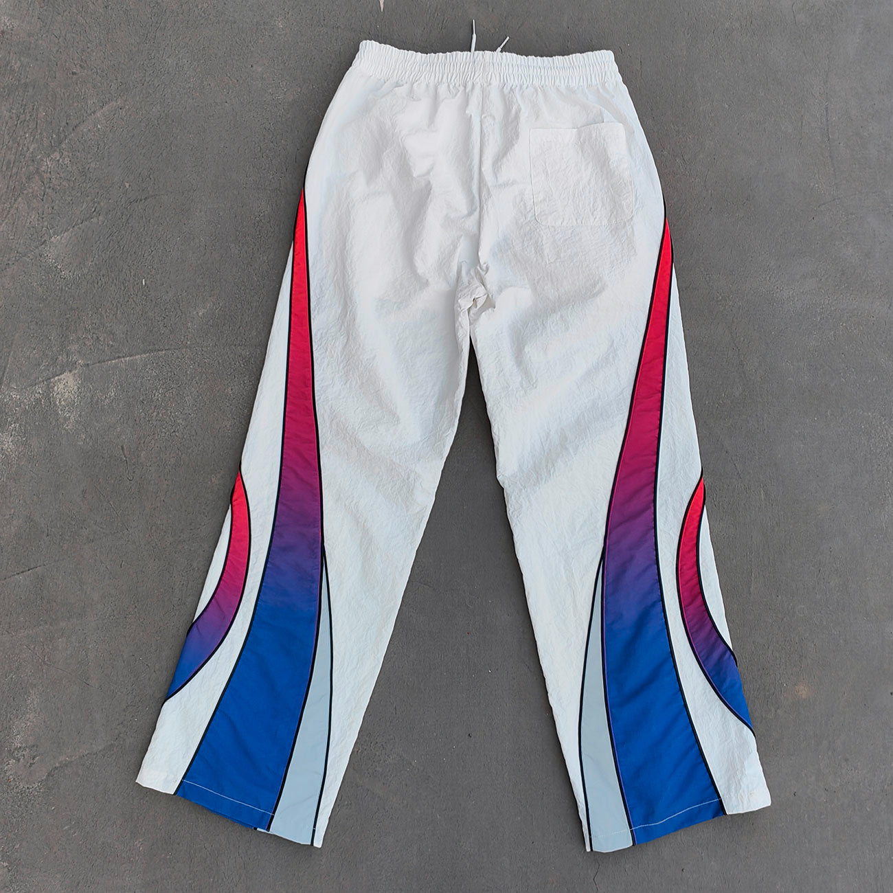 White Green Blue Gradient Flame Tracksuit - Y2K Hooded Windbreaker Matching Set