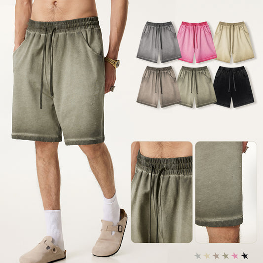 Spliced double waist wide-leg pants sports sweatpants men