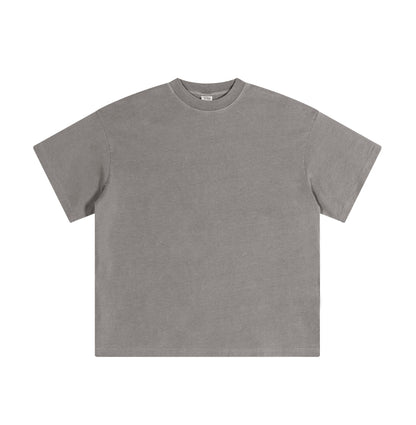 Solid color pure cotton men's short-sleeved blank shirt oversized short-sleeved T-shirt