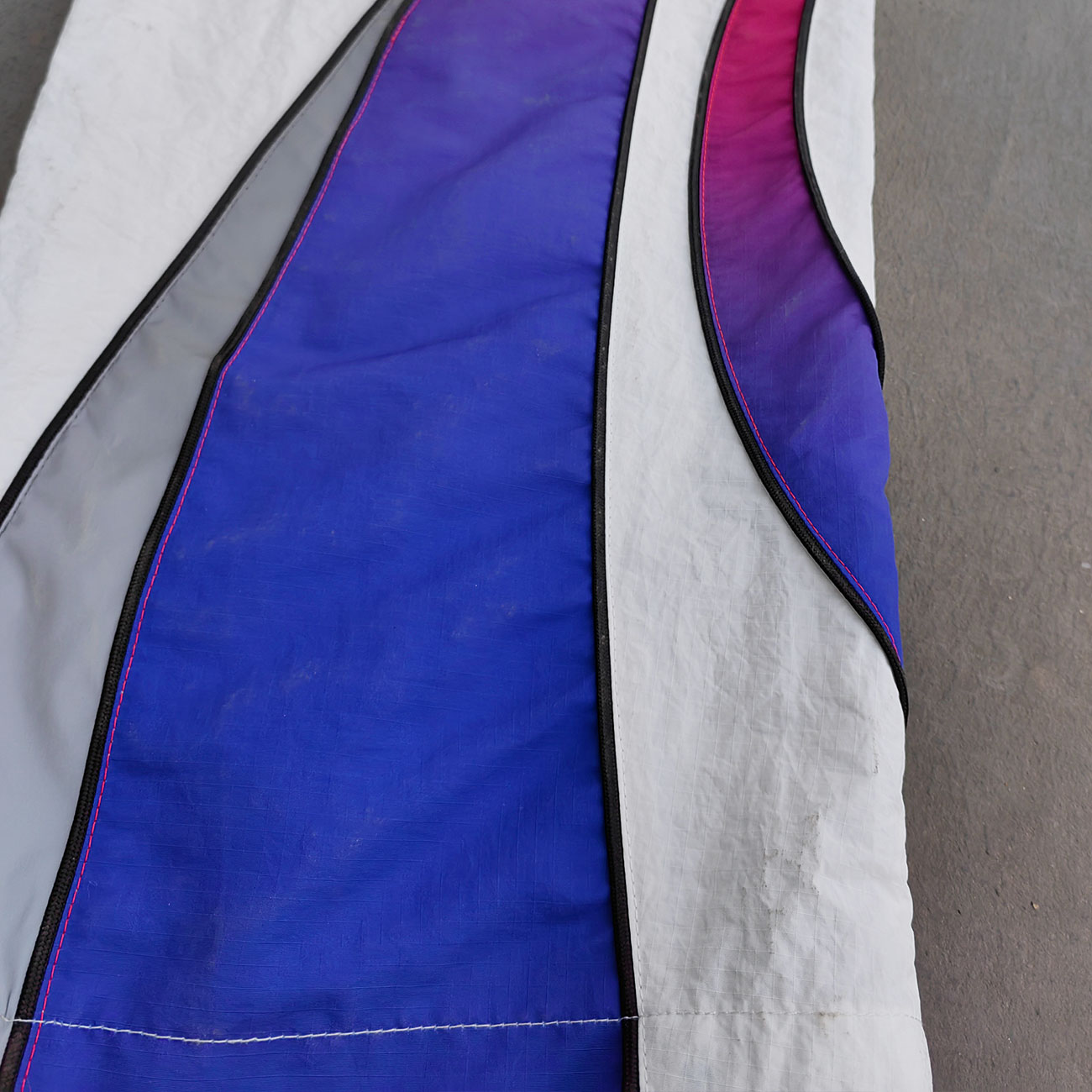 White Green Blue Gradient Flame Tracksuit - Y2K Hooded Windbreaker Matching Set