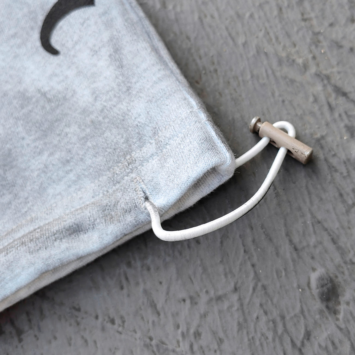 Holy Glory Sweatpants - Light Gray Acid Wash Gothic Font Print Drawstring Hem Wide Leg Y2K Streetwear