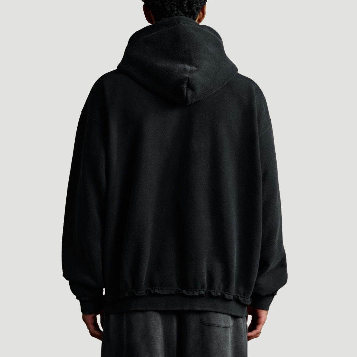 Men’s Oversized Gradient Zip Up Hoodie, Heavyweight 400G Fleece Vintage Streetwear Hooded Jacket, Washed Casual Sweatshirt