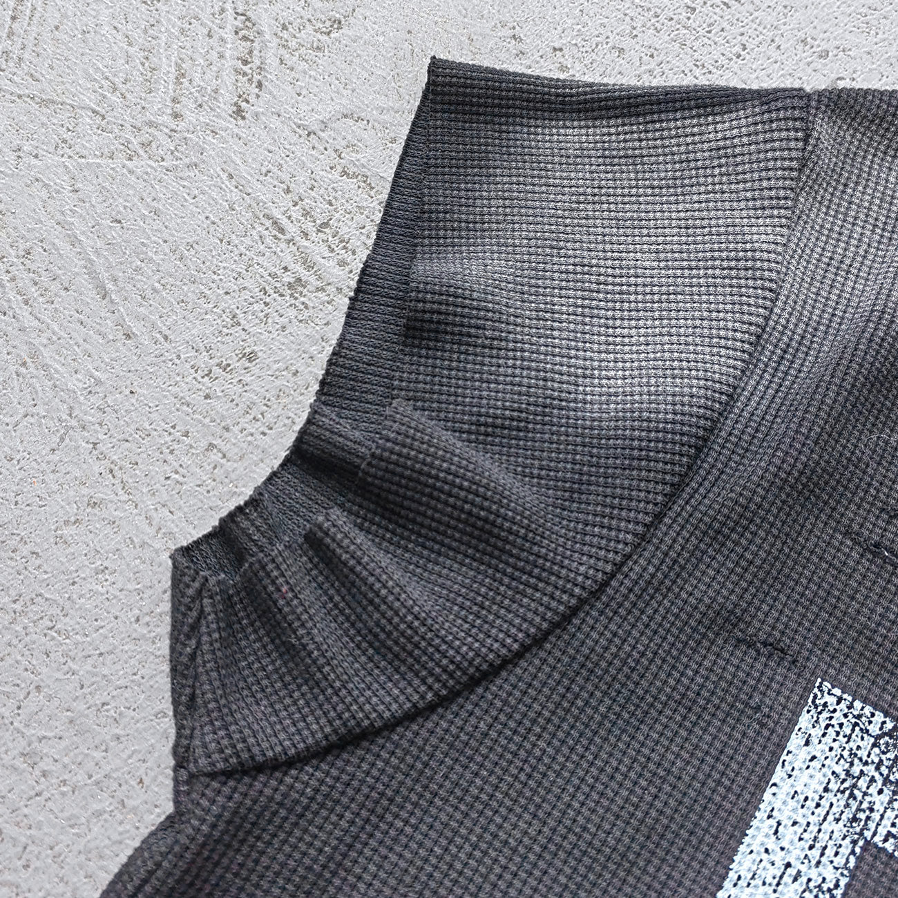 ENERGY HDK Sleeveless Tee - Black White Waffle Knit Cut Off Muscle Tee Distressed Ripped Y2K Streetwear