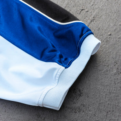 ENERGY Football Jersey Set - Black Blue White Color Block V Neck HUILI HDK Shirt Shorts Y2K Streetwear