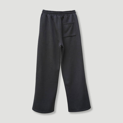 Men's Stripe Sweatpants Winter Straight Leg Pants Casual Wear Black Soft Fleece Joggers with Drawstring Waist Daily Loungewear