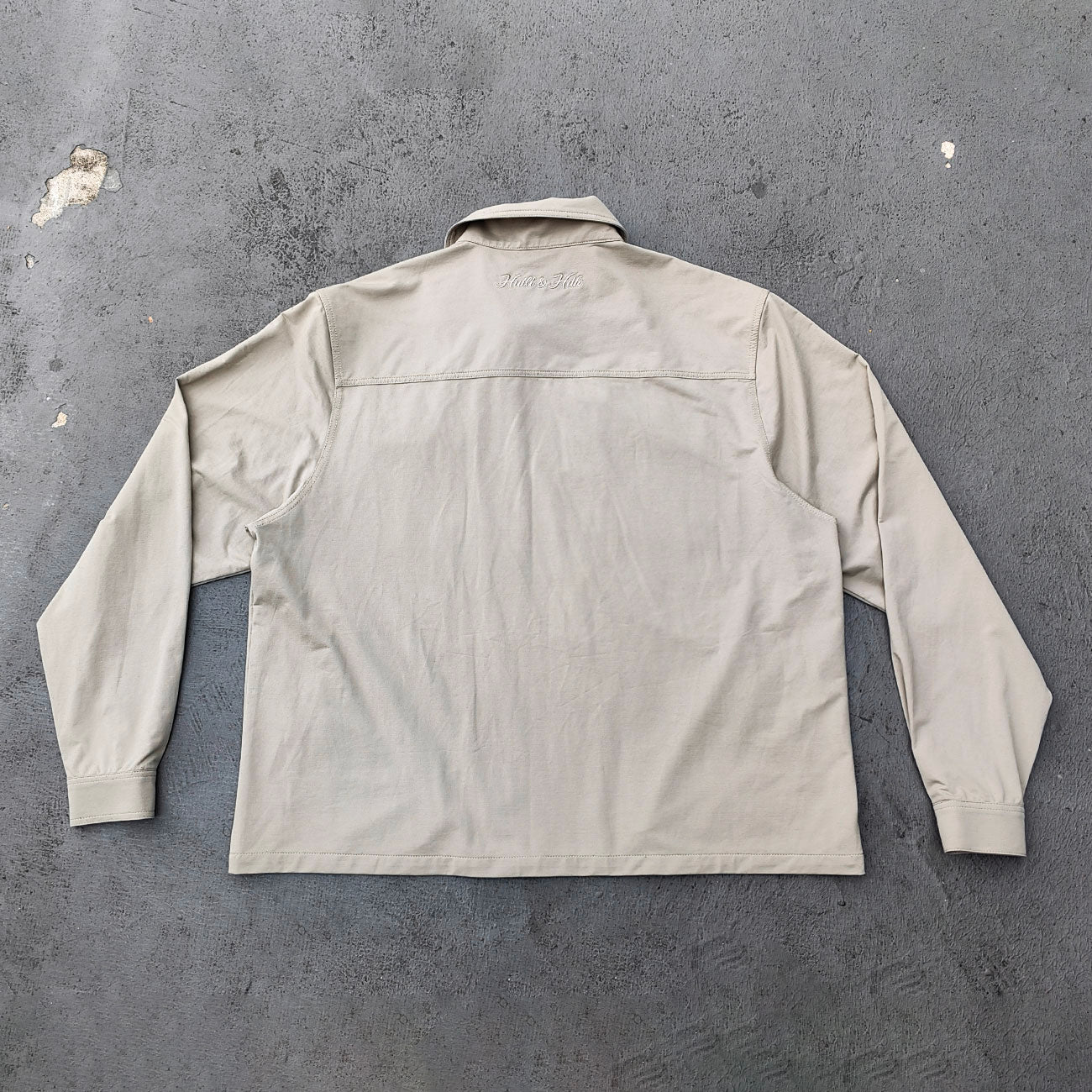 Utility Work Jacket - Khaki Olive Collared Full Zip Multi Pocket Snap Button Y2K Streetwear