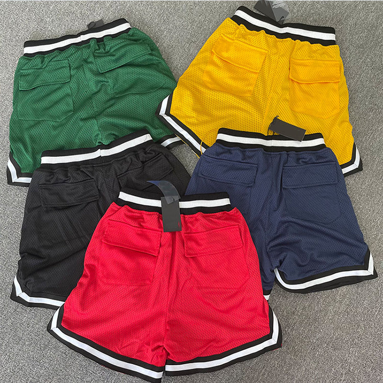 Monster factory wholesale breathable mesh shorts men custom printed sports gym basketball shorts