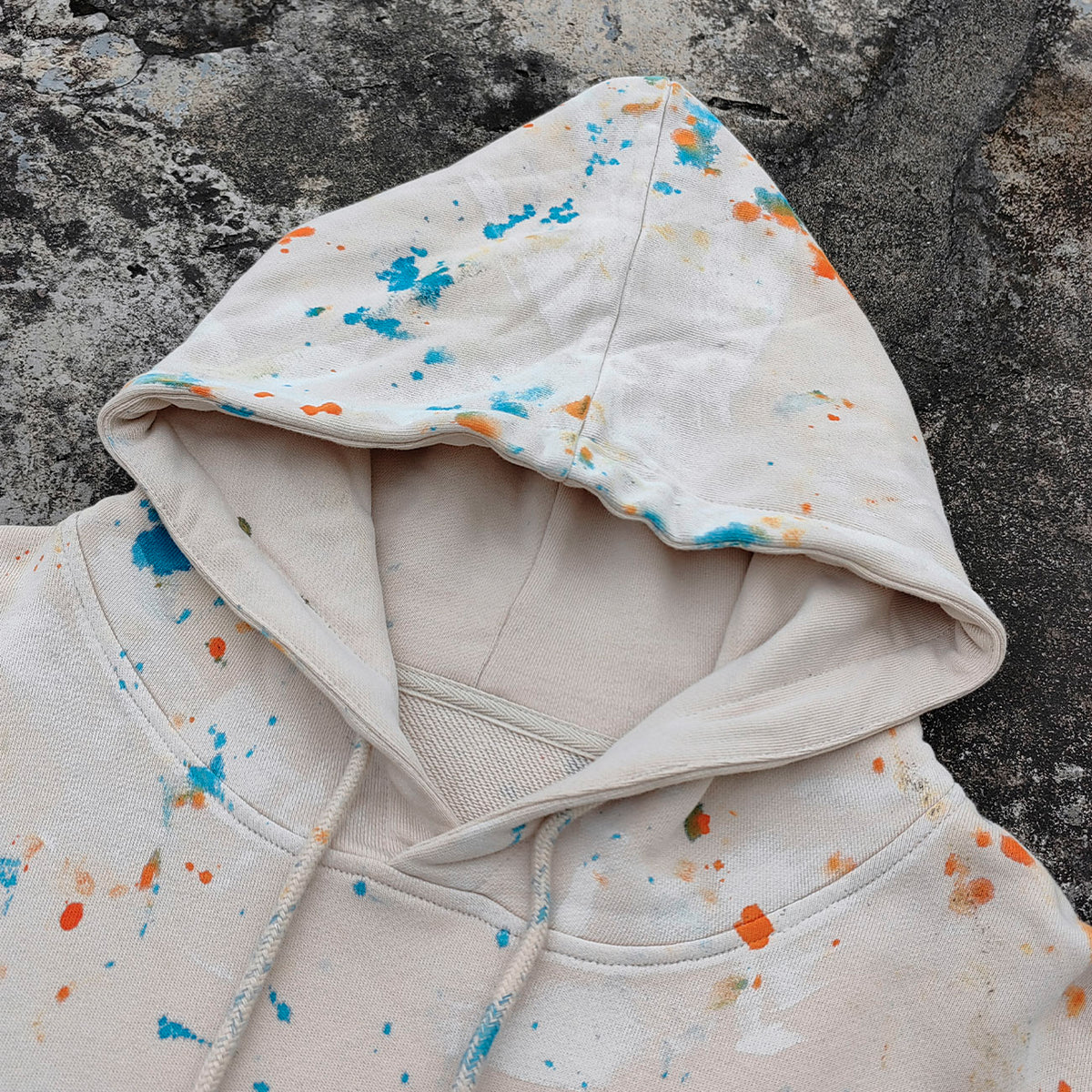Paint Splatter Oversized Hoodie - Grunge Aesthetic Pullover