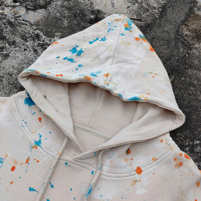 Paint Splatter Oversized Hoodie - Grunge Aesthetic Pullover