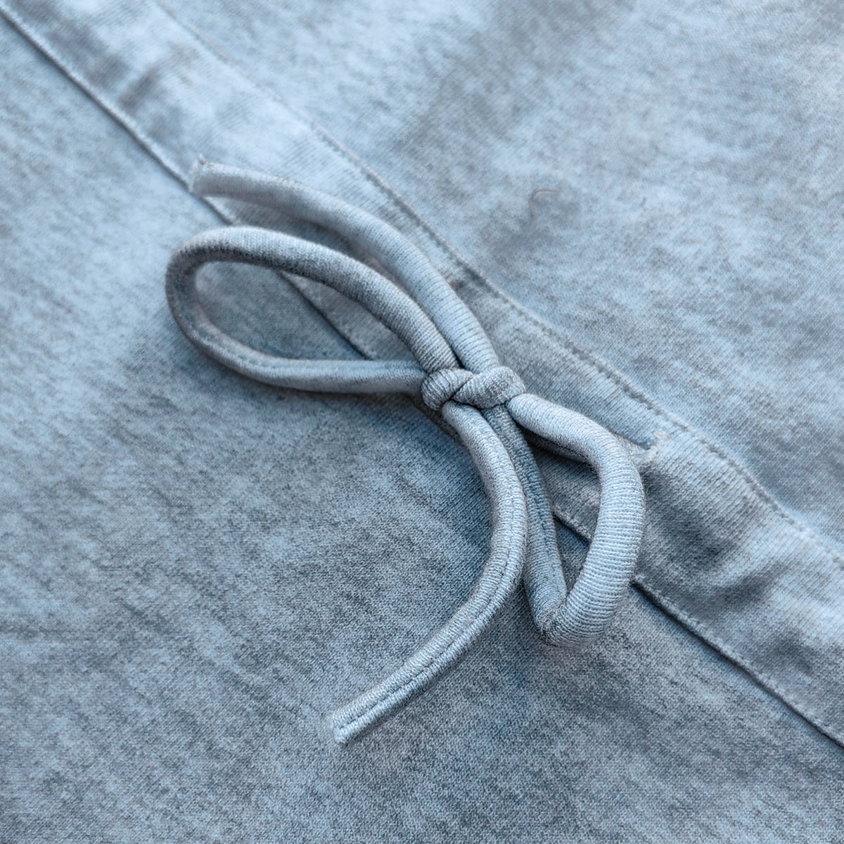 Holy Glory Sweatpants - Light Gray Acid Wash Gothic Font Print Drawstring Hem Wide Leg Y2K Streetwear