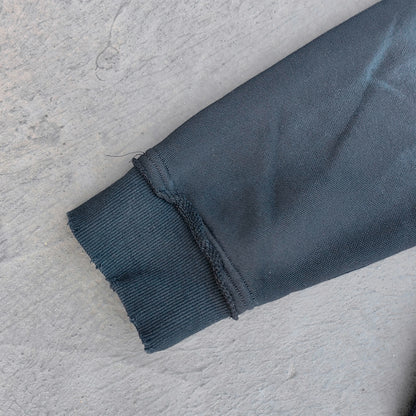 Gradient Wash Zip Up Hoodie - Black Frayed Distressed Y2K Streetwear