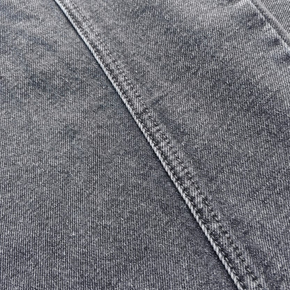 Acid Wash Baggy Jeans - Smoke Gray Pinched Seam Straight Leg Y2K Streetwear