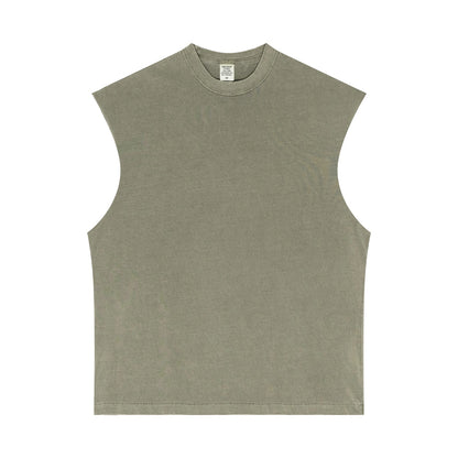 European and American oversized sports fitness sleeveless vest T-shirt vest for men