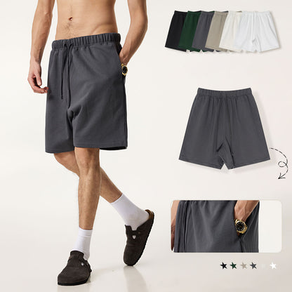 Spliced double waist wide-leg pants sports sweatpants men