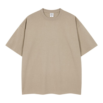 Solid color pure cotton men's short-sleeved blank shirt oversized T-shirt